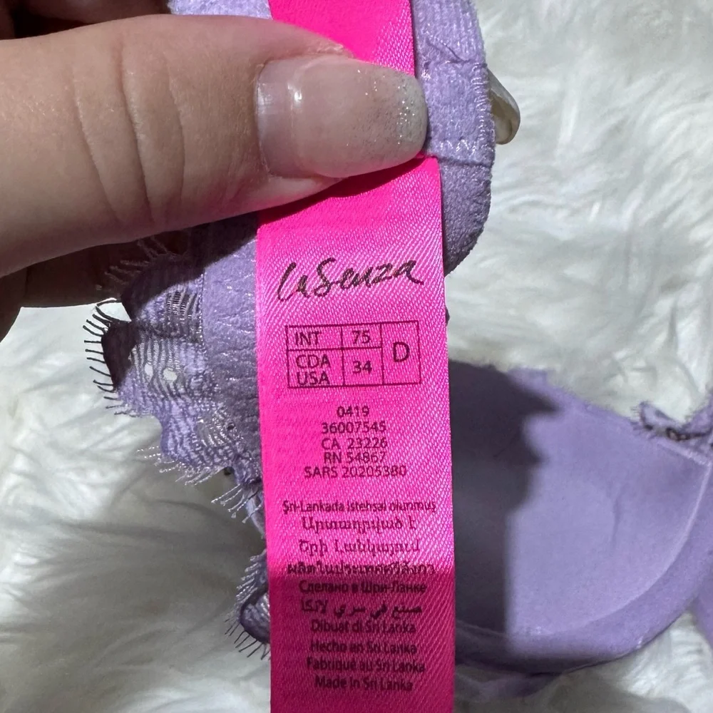 La Senza beyond sexy purple lace bra size‎ 34D - Picture 4 of 4